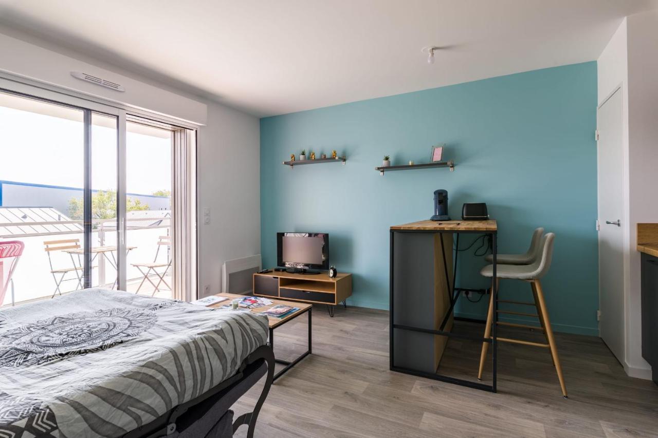 Appartement L'ÉCUME - Studio moderne avec grand balcon et place de parking à Dinard Extérieur photo
